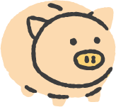 豚の貯金箱のイラスト